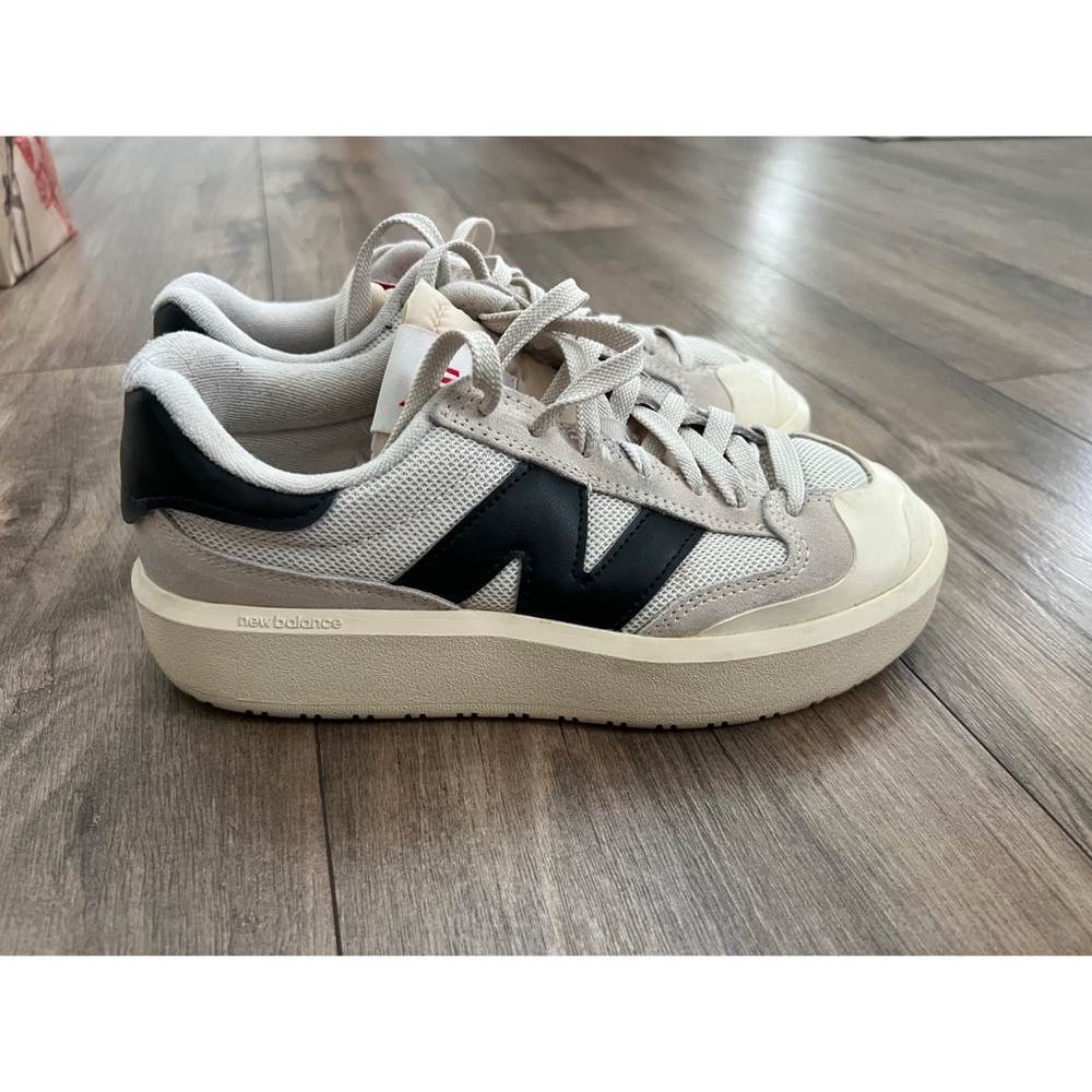 New Balance Cream & Black Platform Sneakers CT302